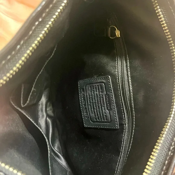 Coach Black and Gray Sateen HOBO Bag - Picture 5 of 15